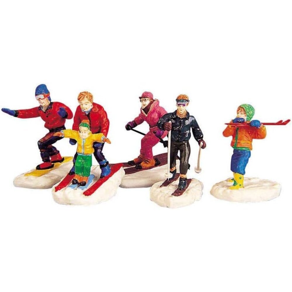 Set of 5 Kid-Friendly Christmas Figurines - Lightweight Polyresin Collection